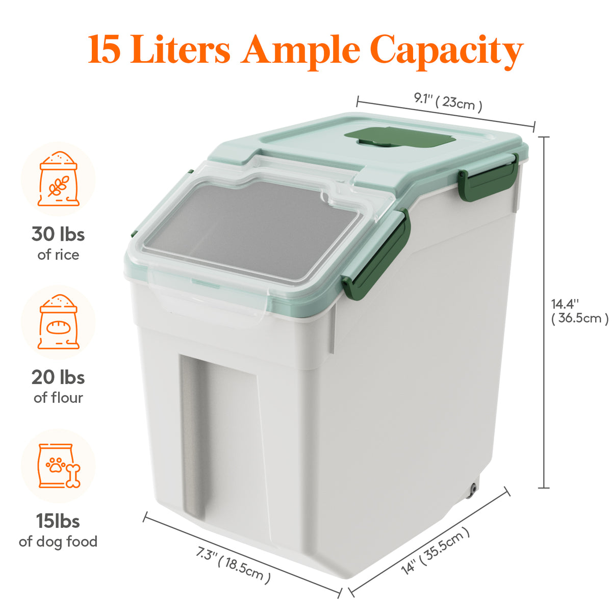 Best Dog Food Storage Container Plastic Rice Flour Storage Container lifewit Lifewitstore