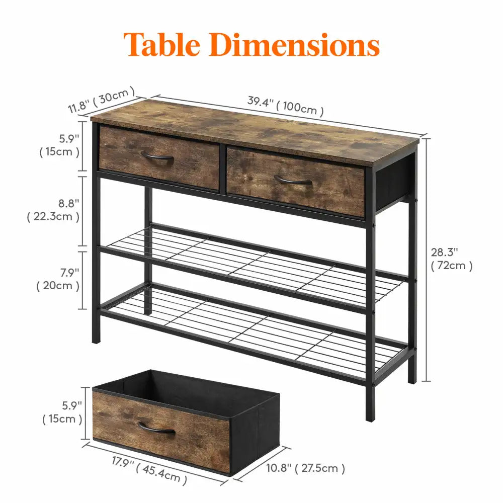 Narrow Sofa Console Table with Storage Drawers - Lifewit – Lifewitstore