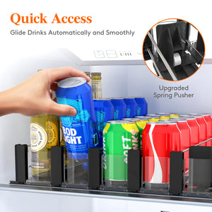 Lifewit Self-Propelling Width Adjustable Sliding Refrigerator Soda Can Dispenser, Holds 25 Cans