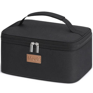 Lifewit Small Insulated Lunch Bag for Men and Women, Black 4L Waterproof Reusable Cooler