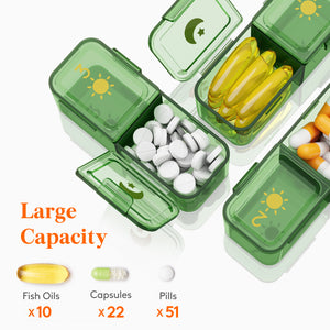 Lifewit Weekly Pill Organizer, Portable Travel 7-Day Light-Proof Pill Box