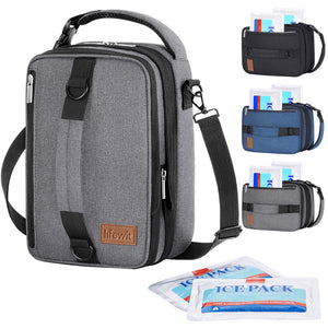 Lifewit Men's Expandable Insulated Lunch Box, Portable Cooler Bag