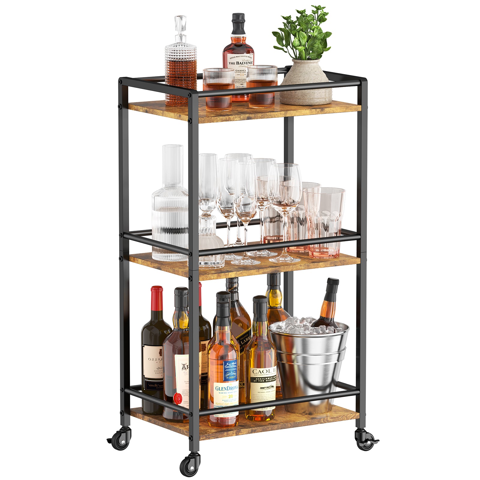 3 Tier Slim Rolling Cart on Wheels - Lifewit – Lifewitstore