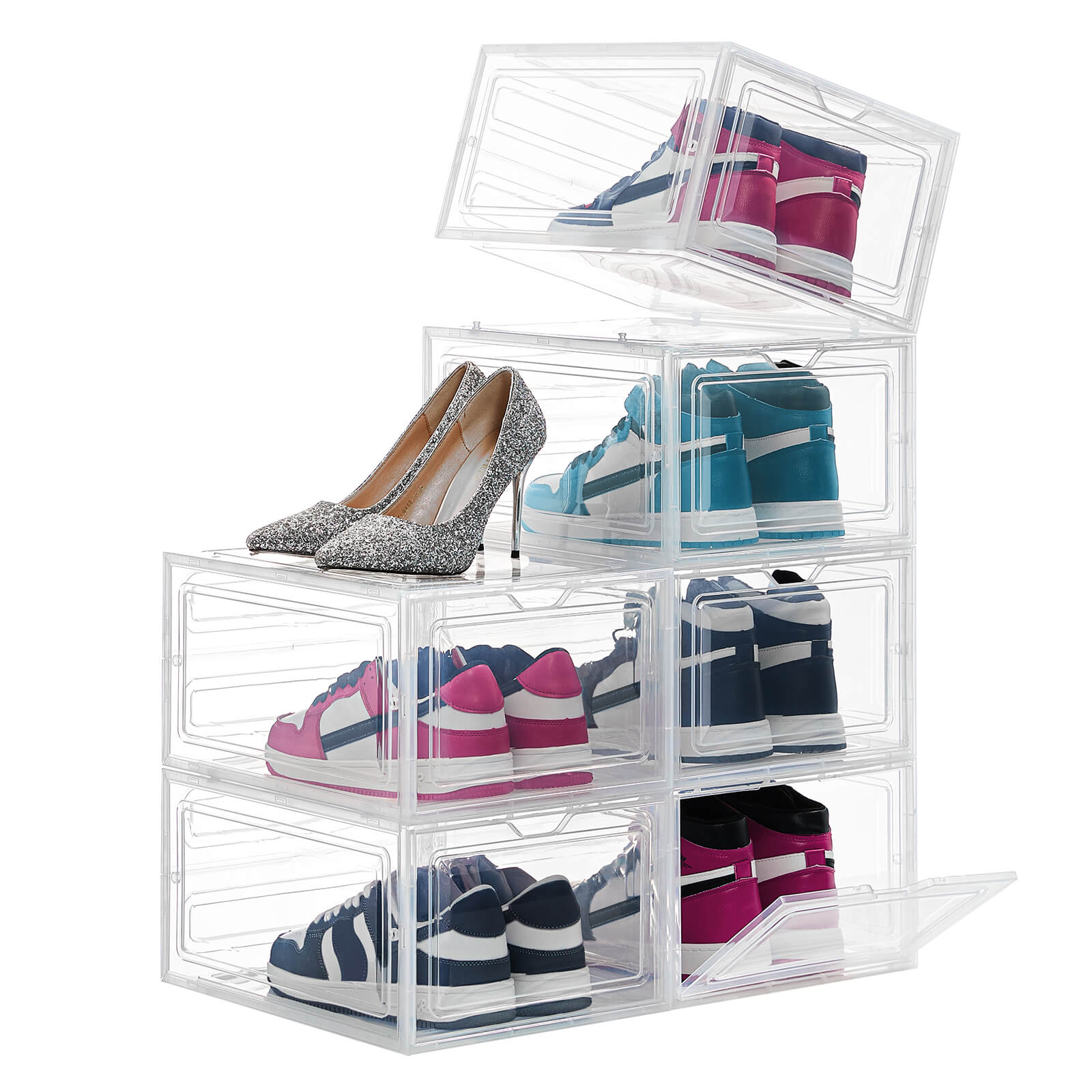 Stackable Shoe Storage Boxes  Sneaker Display Case - Lifewit – Lifewitstore