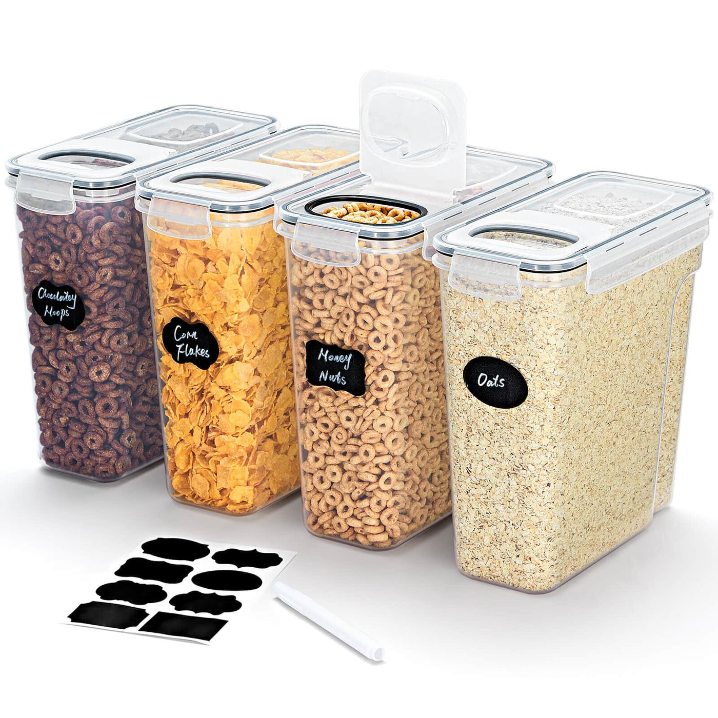Airtight Food Storage Containers Cereal Dispenser Kitchen Storage Box  Cereal Containers Storage Jar Sealed Can Kitchen Organizer