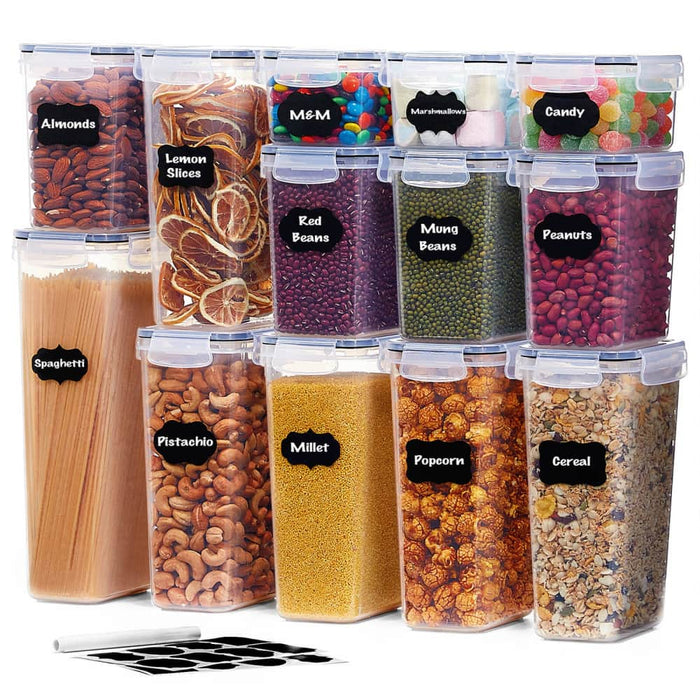 Airtight Food Storage Container W Lids for Flour, Sugar, Cereal