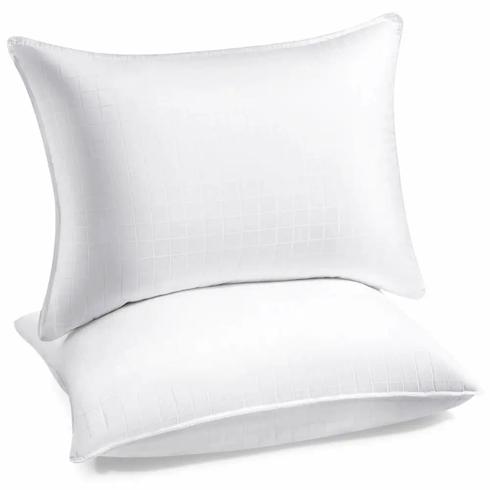 Pillows Standard Size Set of 2, Luxury Velvet Bed Pillows for