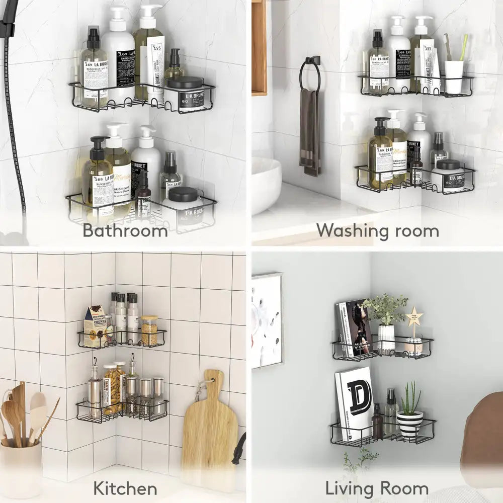 Bathroom Corner Shower Shelves - Living Simply House