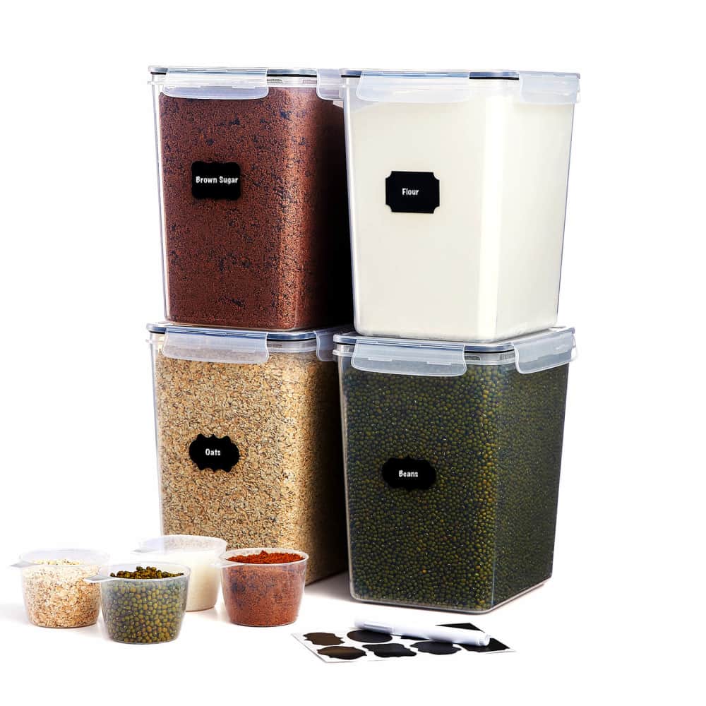 Plastic Large Capacity Airtight Food Container Kitchen Pantry