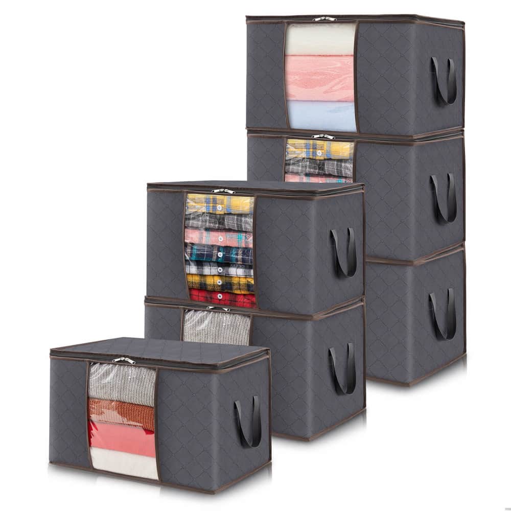 Lifewit 10 Pack Storage Bags, 90L Large Storage Bins with Lids