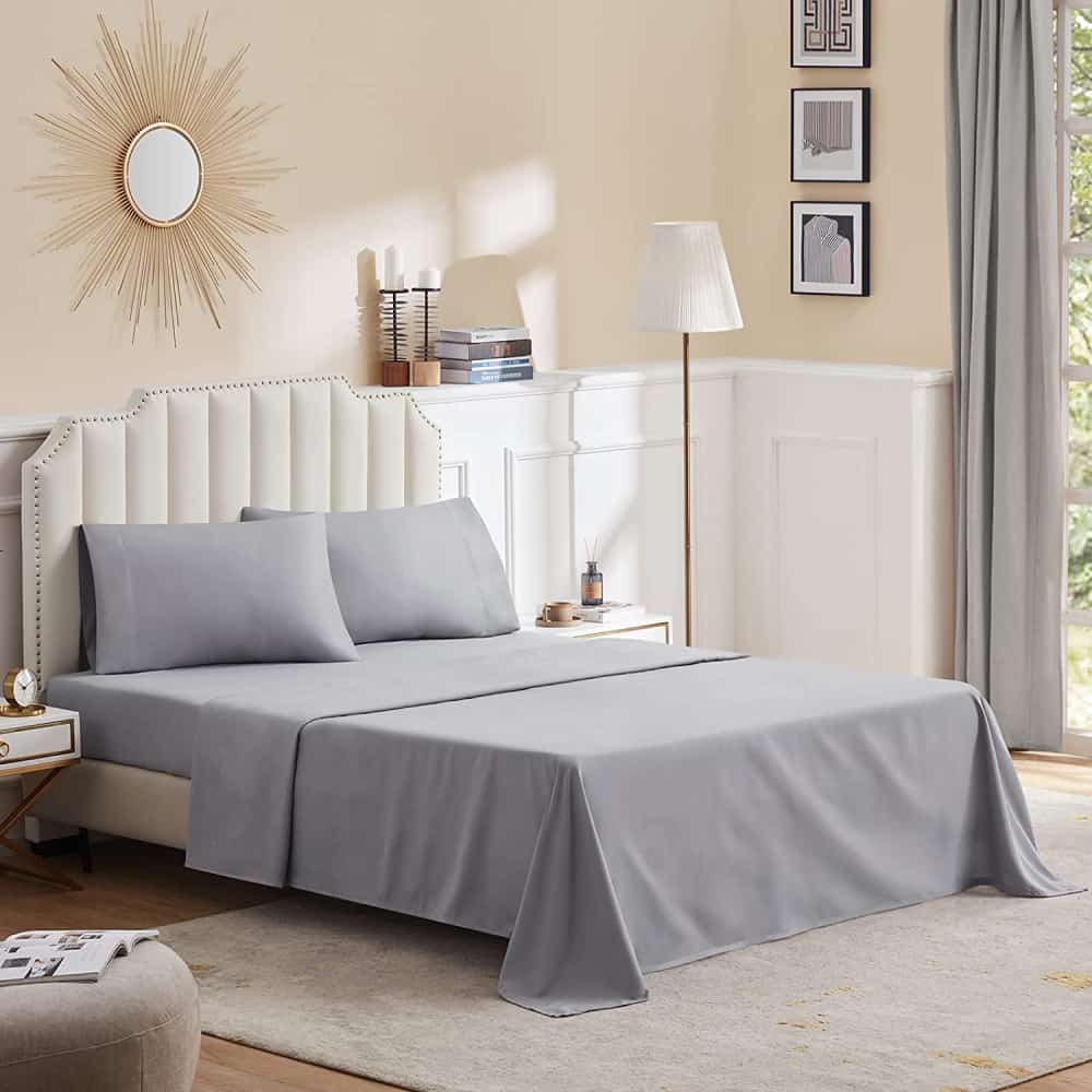 Waterproof Bed Sheet Flat Sheets Lightweight, Mattress Protector Sheet for  Bed Couch Queen Size 90 X 78 (Gray)