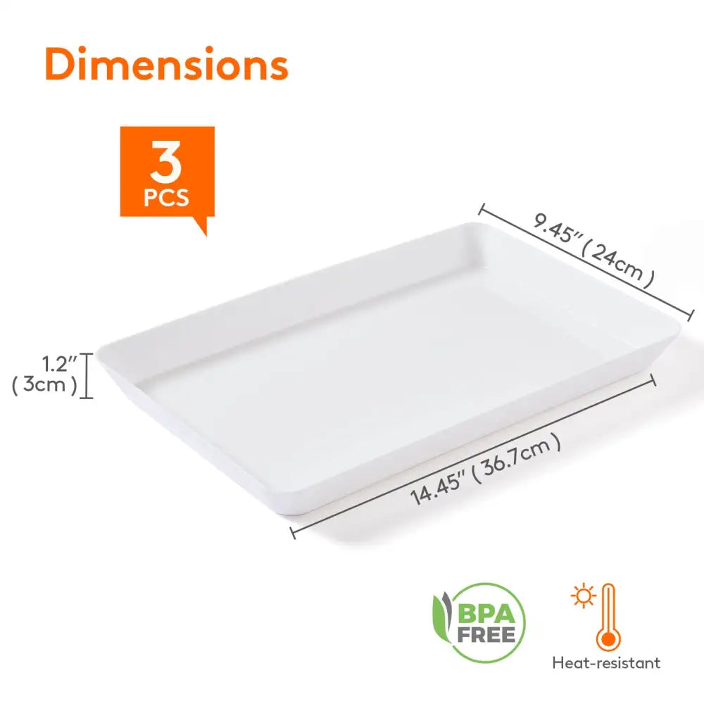 Serving Tray Platters, Acrylic Food Lunch Tray for Party, Snack ...