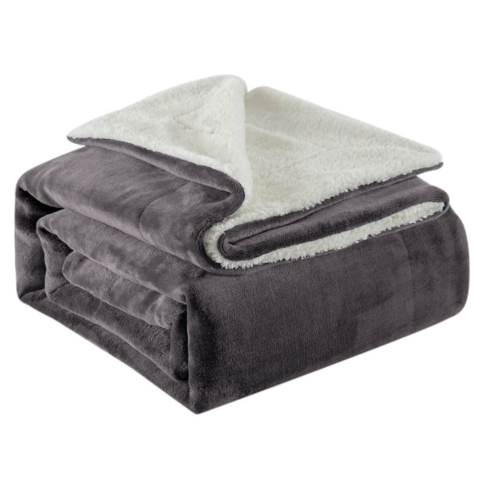 Sherpa Throw Blanket Solid Fleece Blanket Plush Soft Warm 