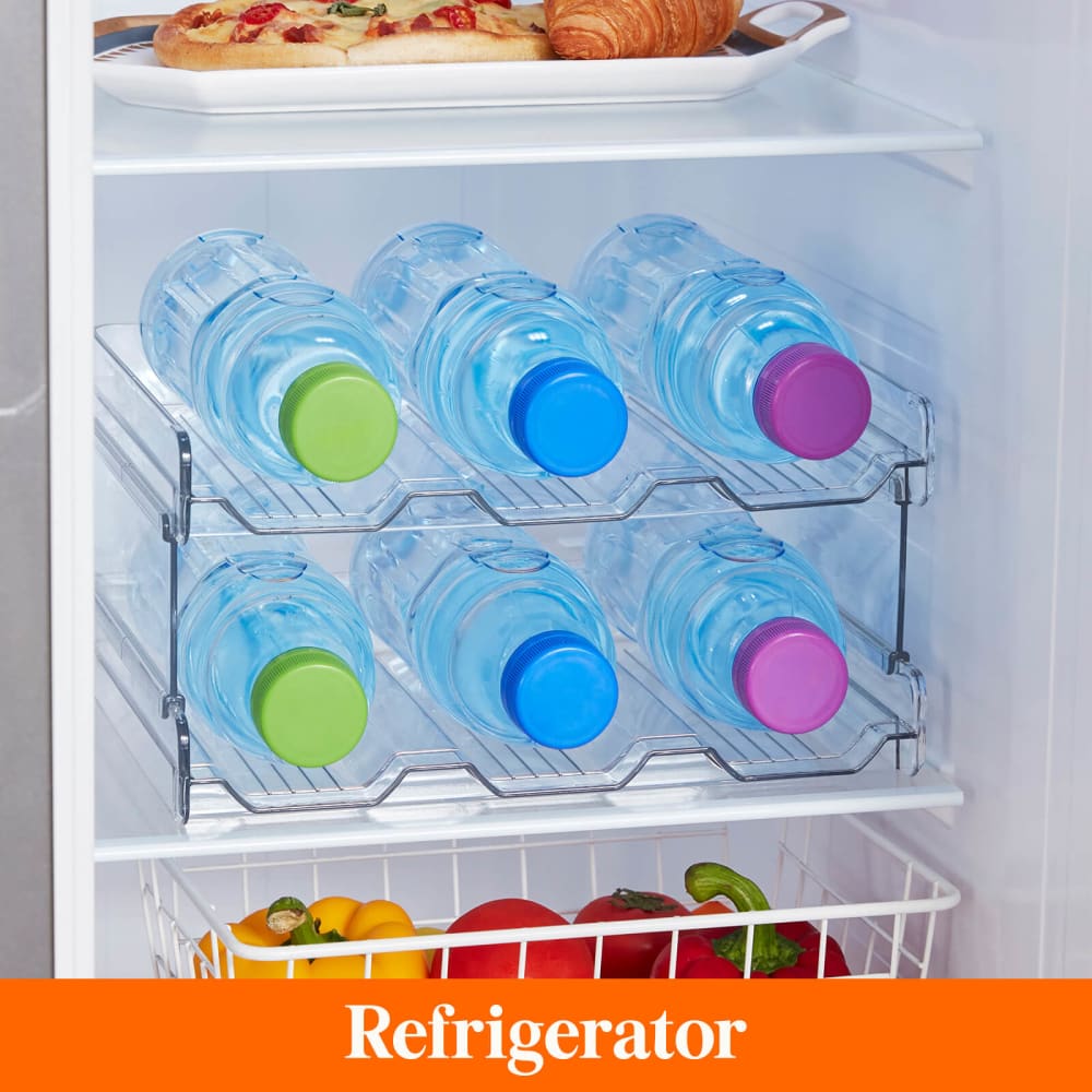 Acrylic Stackable Water Bottle Holder Kitchen Pantry Refrigerator Storage  Box Wine Water Bottle Organizer for Home Organizing C 