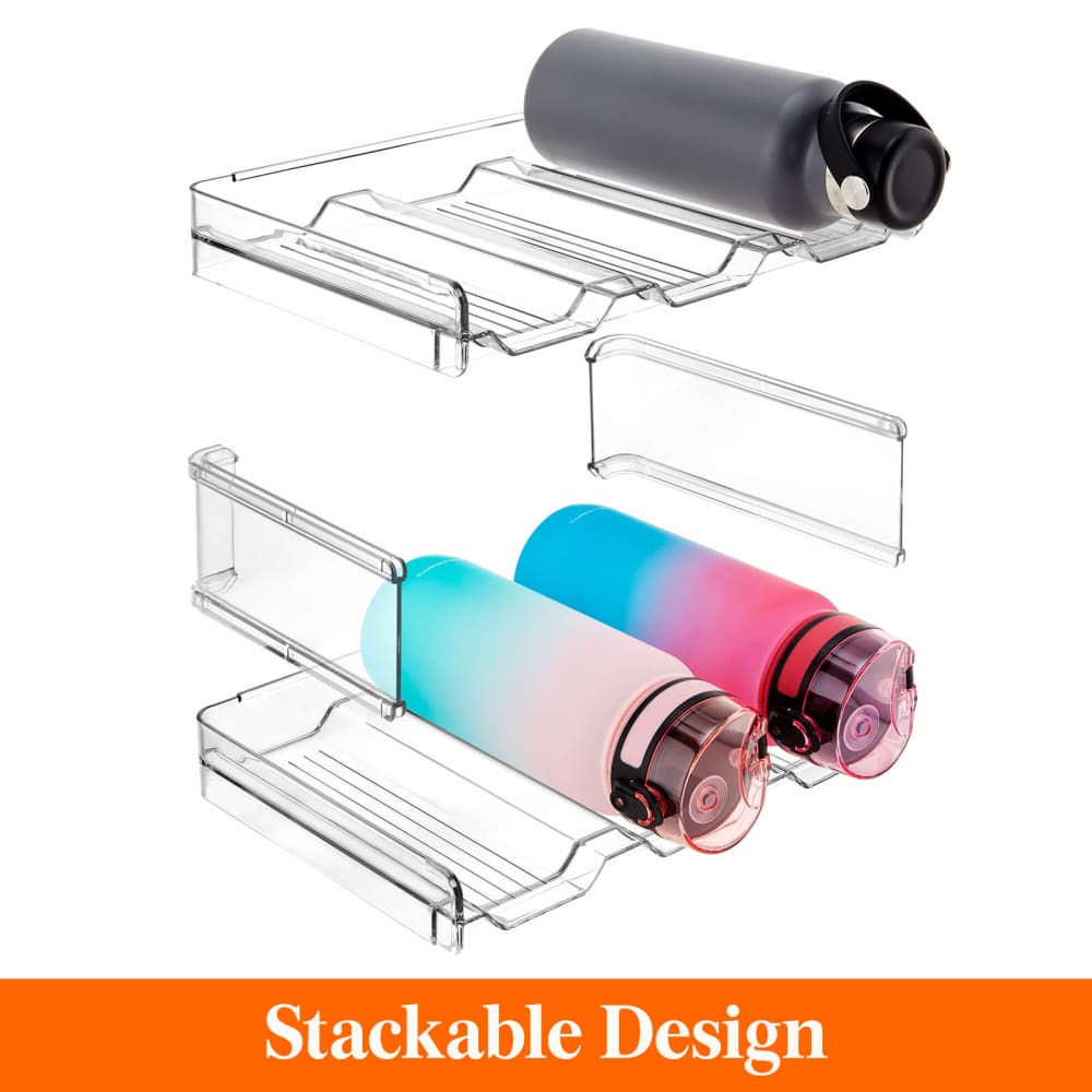 Smart Design 2 Pack Clear Stackable Bottle Organizer