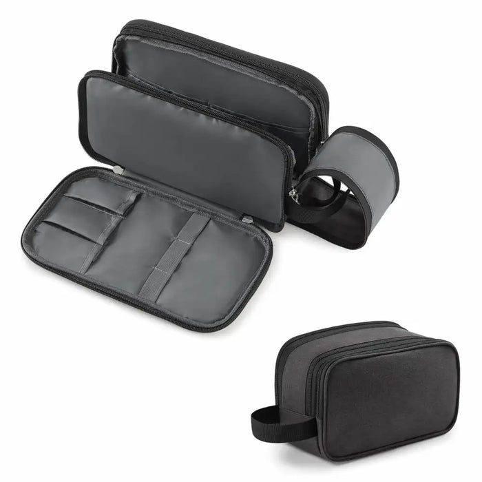 Buy Pearl Fiesta Toiletry Bag, Make Up Bag, PVC Waterproof Zippered  Cosmetic Bag, Portable Carry Pouch, Unisex,(Set of 3, Black) Online at Best  Price of Rs null - bigbasket