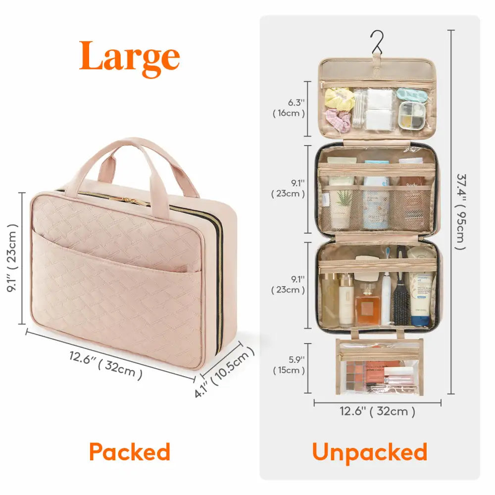 Buy Toiletry Bag, Hanging Travel Makeup Bag for Women, Large