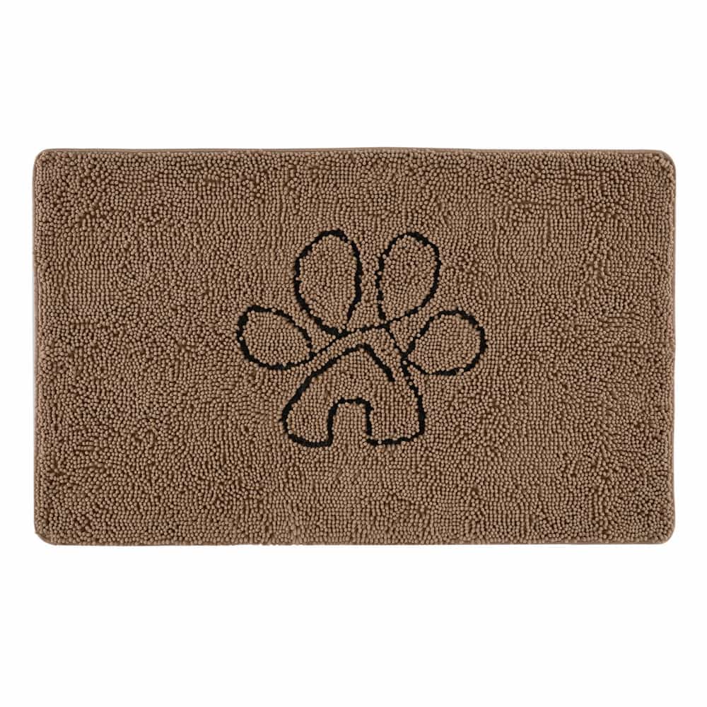 Durable Chenille Indoor Doormat, Soft Absorbent Mat, 20x32, Mud Room Rug,  for Muddy Shoes & Dog Paws, Machine Washable Drying Entryway Rug, Non Slip  Inside Doormat for Entrance, Brown 
