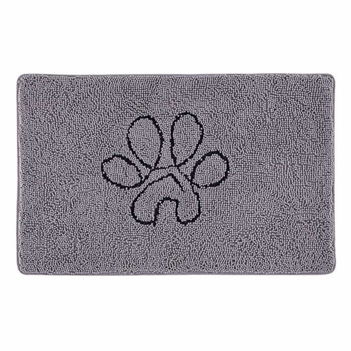 Delxo Chenille Gray Door mat Indoor, 30X47Extra Large,Soft and Water